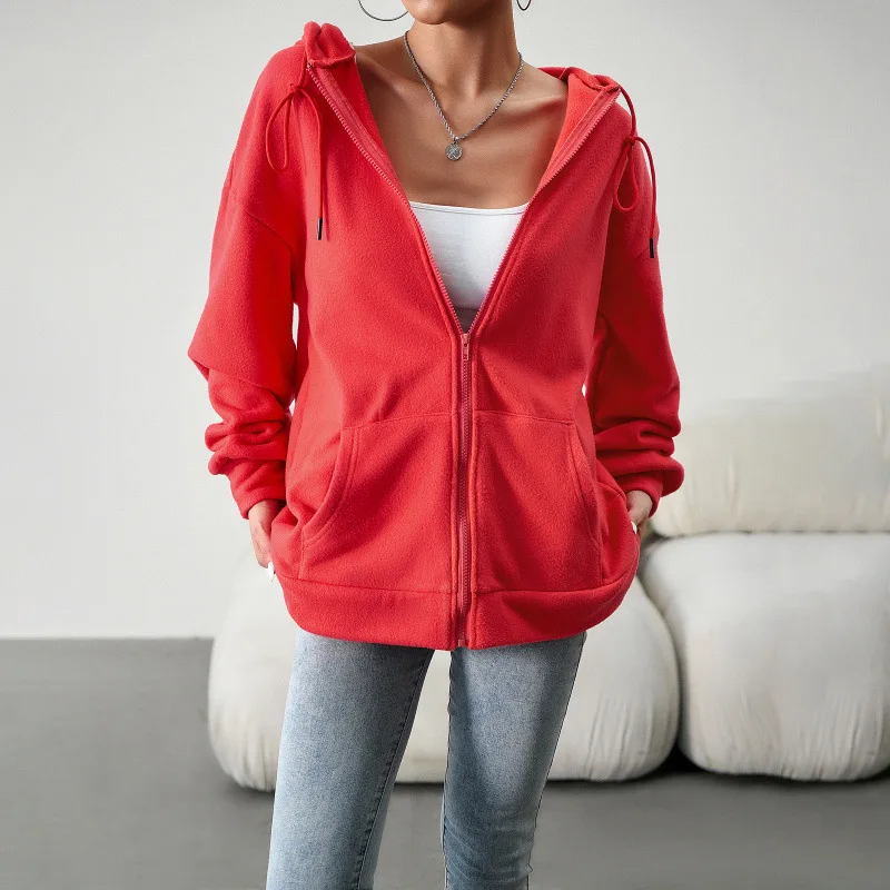 

New Women's Clothing 2025 Autumn and Winter Loose Casual Hoodie Cardigan Hooded Jacket
