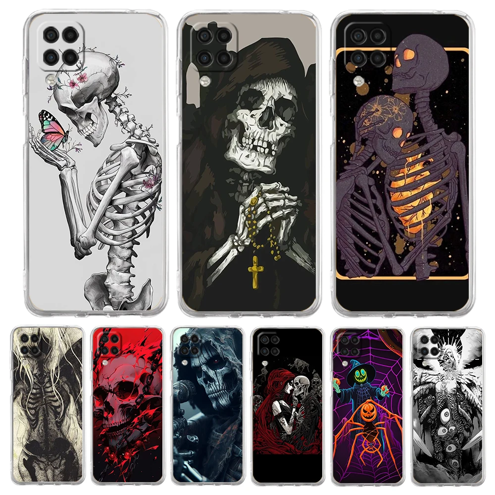 Retro Art Gothic Sculpture Cover for Samsung Galaxy A25 A23 A22 A52S A52 A55 A72 A51 A71 A41 A31 A13 5G Transparent Phone Case