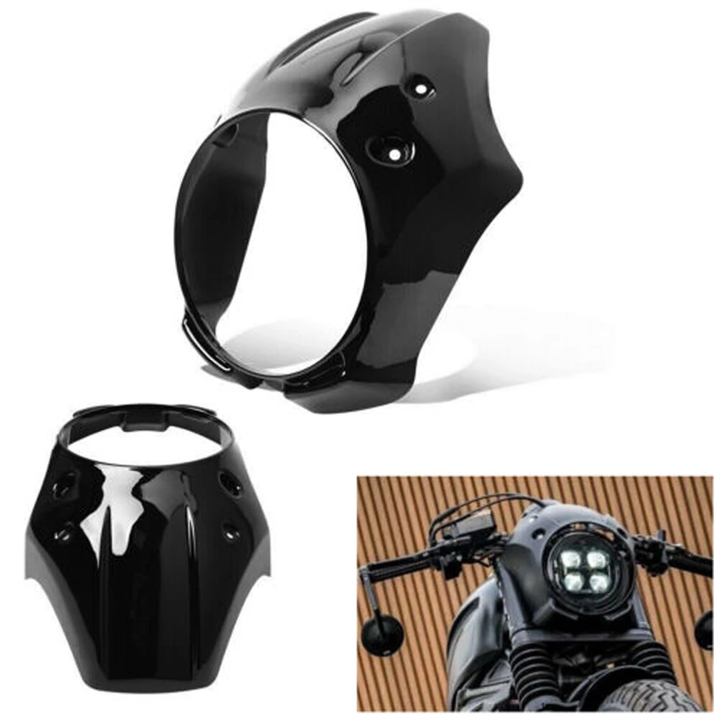 

Gloss Black Motorcycle Front Headlight Fairing Cover Mask For Honda Rebel CMX 300 500 CMX300 CMX500 2017-2021