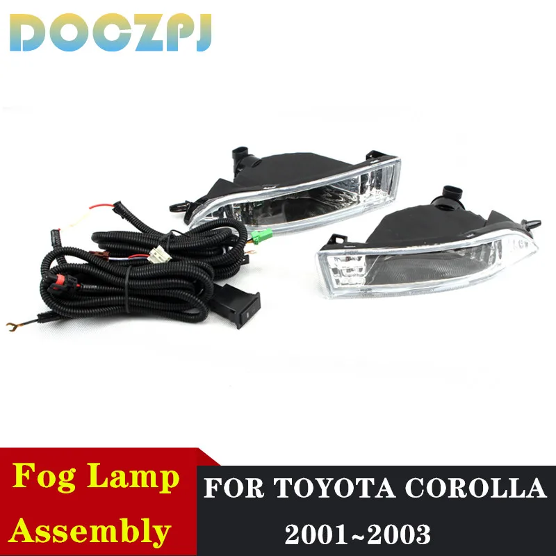 

1Set Car Front Fog Lamp Assembly For TOYOTA COROLLA 2001 2002 2003 With Wire Harness Modification Kit