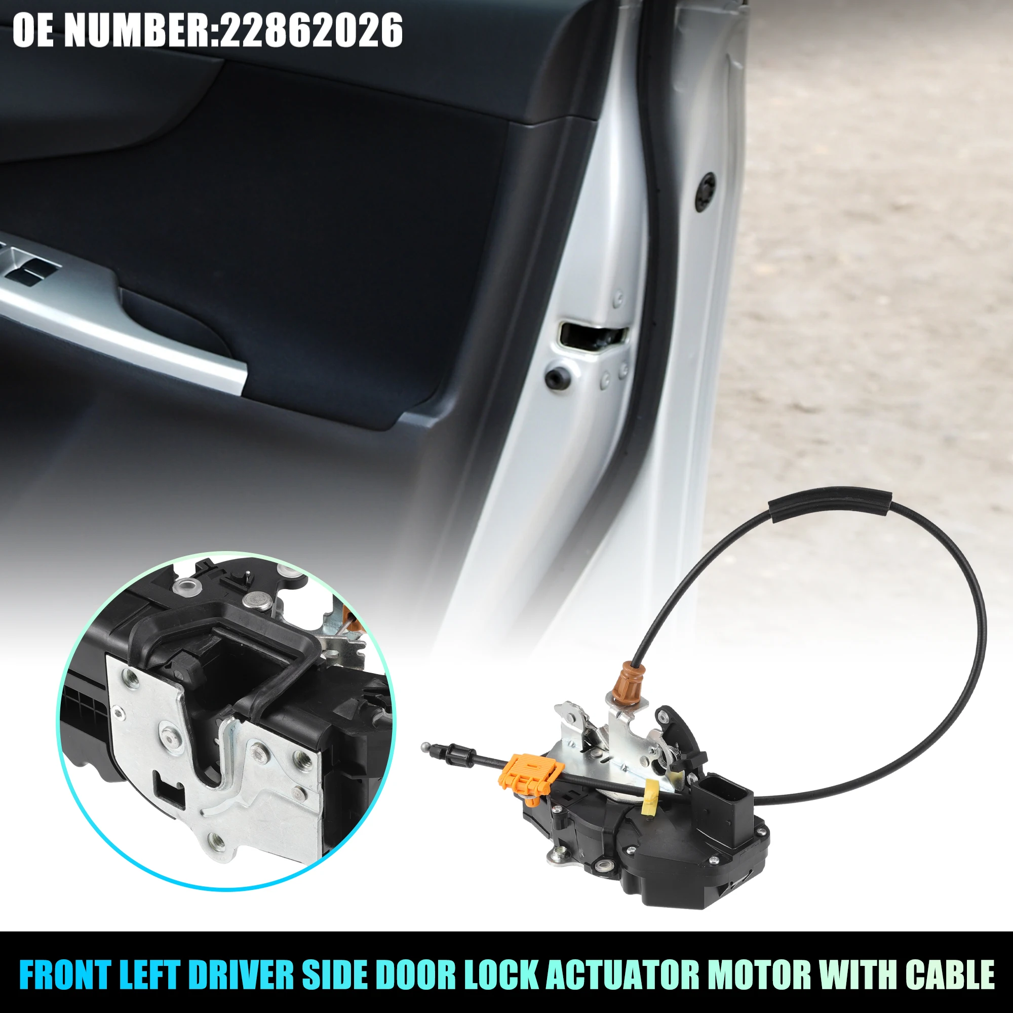 

Motoforti Front Left Door Lock Actuator Motor for GMC Sierra 3500 HD 2010-2015 for Chevrolet Silverado 3500 HD 2010-2014