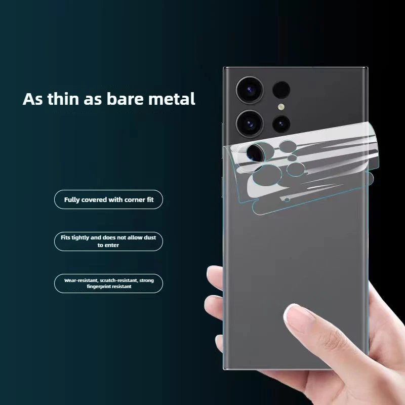 2 Piezas Cubierta trasera lateral Película de hidrogel para Samsung Galaxy S25 S24 S23 S22 Ultra Plus Protector de pantalla Suave HD transparente mate Película 4