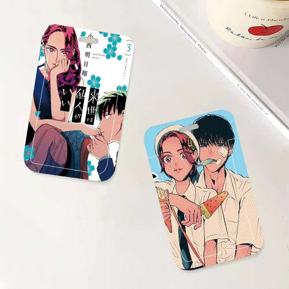 Anime Y-Yakuza F-Fiance Manga Black Lanyard Card Holders Student Meal Cards And Campus Ids School