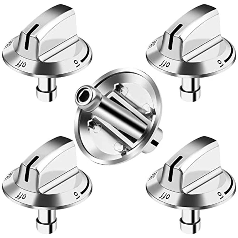 5 Pack Gas Stove Knobs 5304525746 Range Replacement Knobs Replacement Parts Compatible For Frigidaire Gas Range Oven Stove