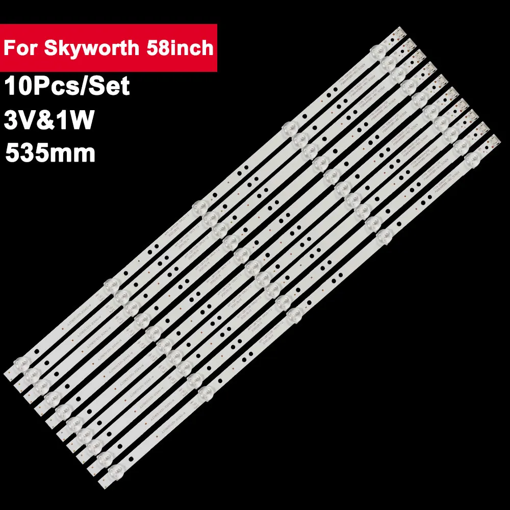 

535mm 10pcs/set Led Backlight TV For Skyworth 58inch APT-LB17038-58G3-1.2 58G2A 58G3 58K5D 58V20 58F5 58G6B RDL580WY