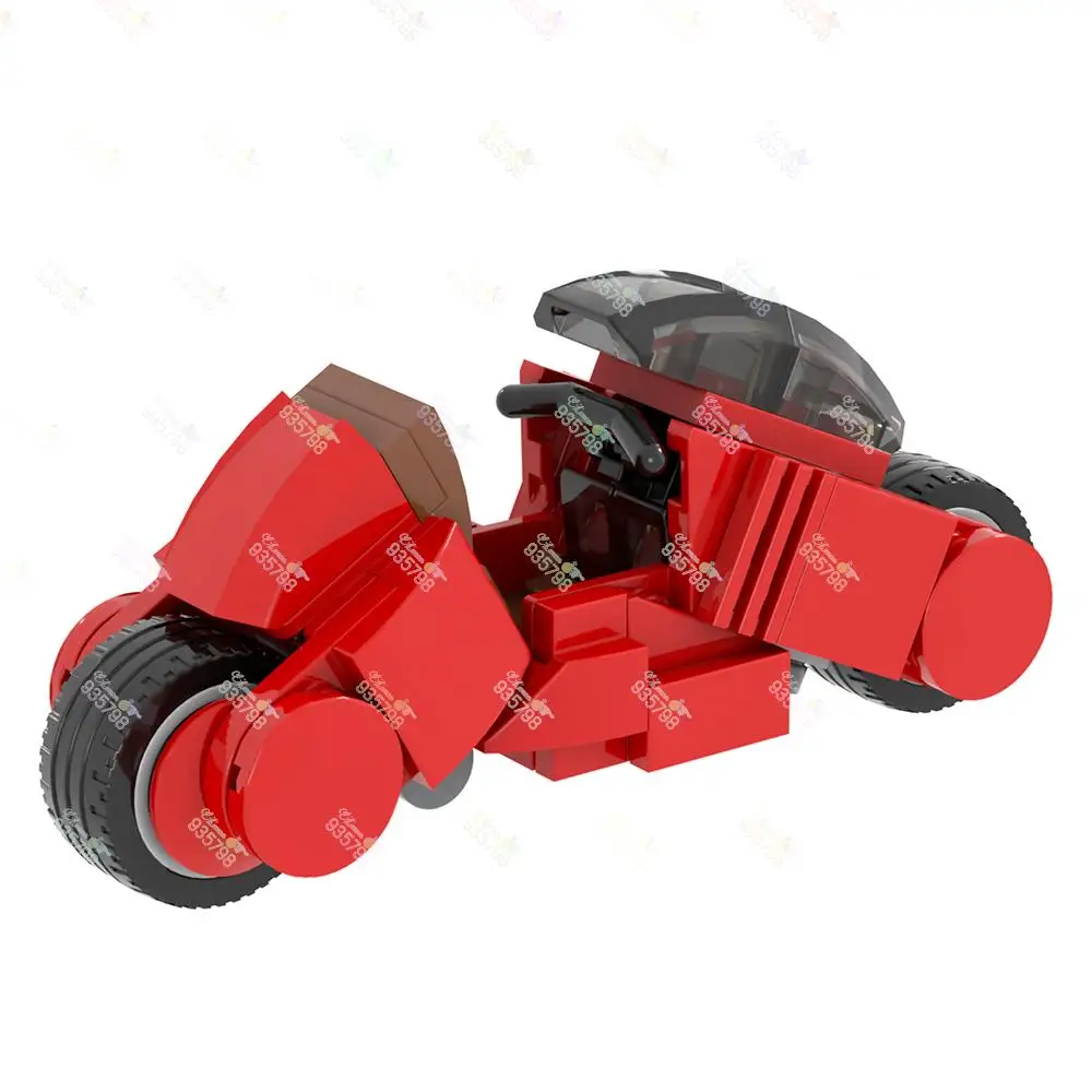 76 قطعة أنيمي دراجة نارية MOC اللبنات الإبداعية أكيرا Kaneda's Cyberpunk دراجة نارية نماذج لتقوم بها بنفسك التجمع لعب للأطفال بدون كعب 1256
