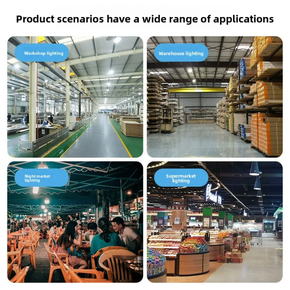 طاقة LED عالية الطاقة - إضاءة فائقة السطوع عالية الكثافة لمصانع البناء والمستودعات والورش العمل، 200 وات