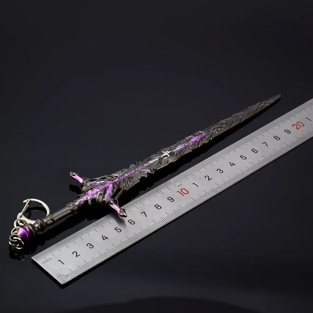 21cm Omega miecz Noctis Lucis Caelum FF 15 gra peryferyjne metalowe Katana miecz samurajski breloki kolekcja rzemiosło prezenty zabawki