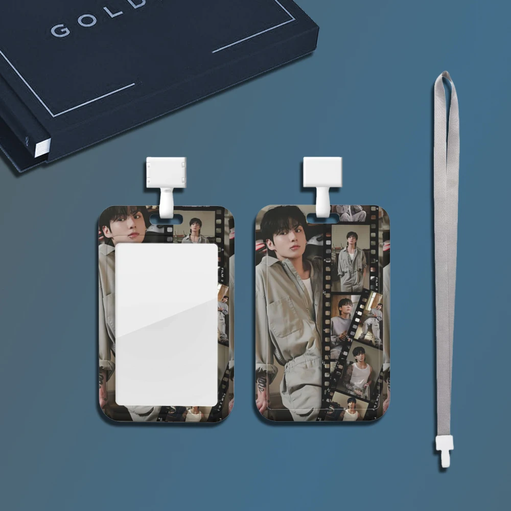 Kpop Merch Photocard Holder Photo Sleeves ID Card Holder Idol Golden Album Bus Student With Neck Strap Lanyards