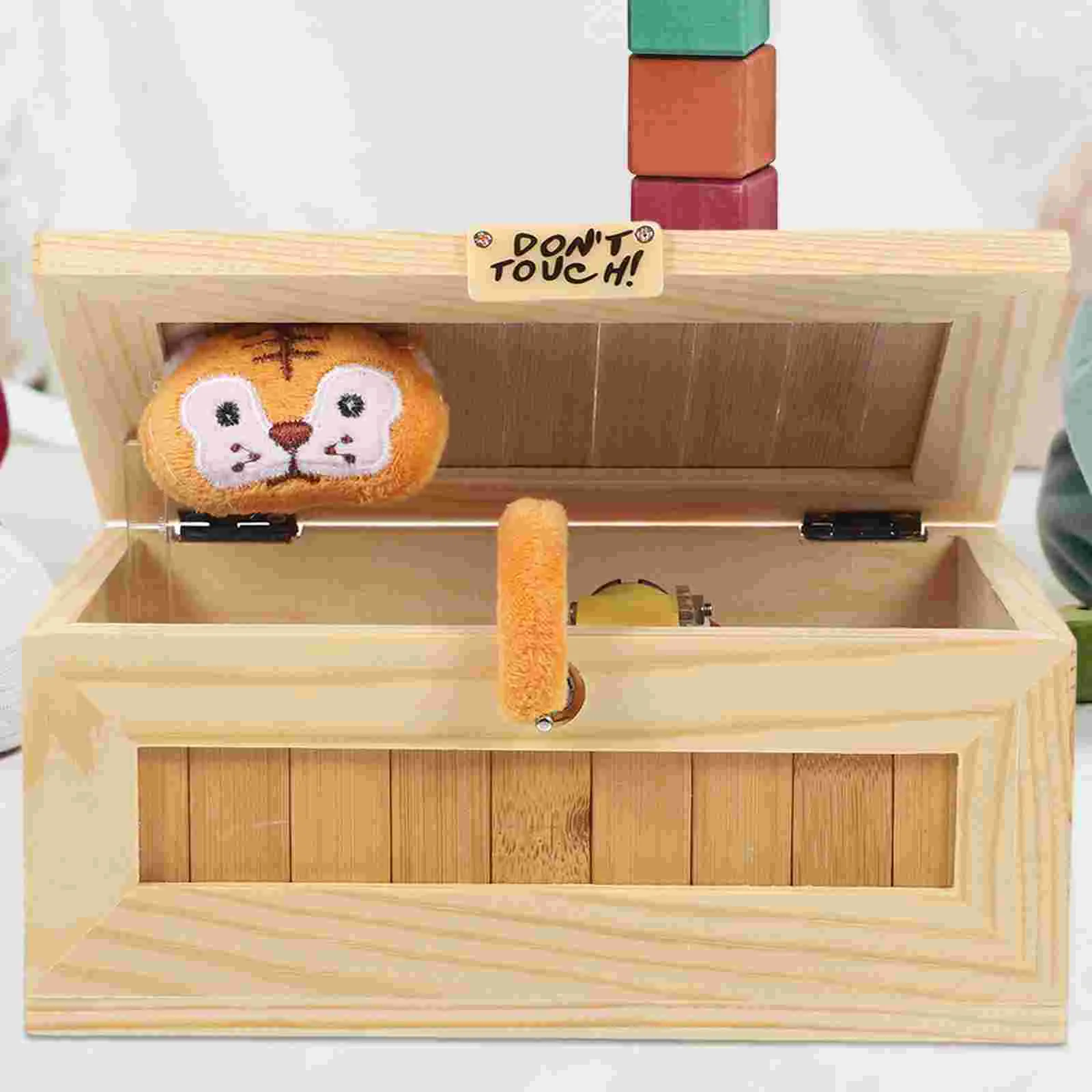 Holzkiste Tricky Toys Urban Spoof Tiger Toy Kreatives Spielzeug Horror Boring Box Spielzeug für Kinder Freunde