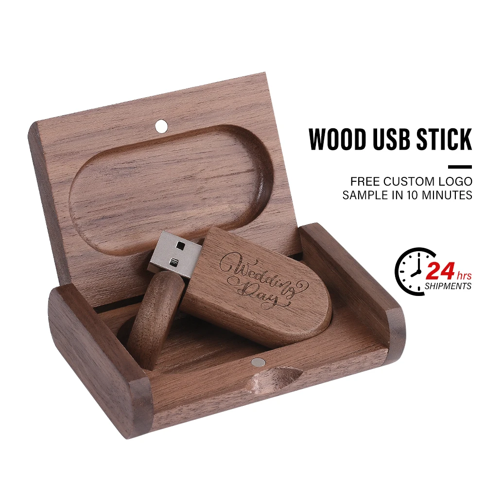 50pcs/lot USB 2.0 for Wedding Photography Gifts Free Custom LOGO Wooden U Disk 64GB 32GB 16GB 8GB 4GB Memory Stick Flash Drive