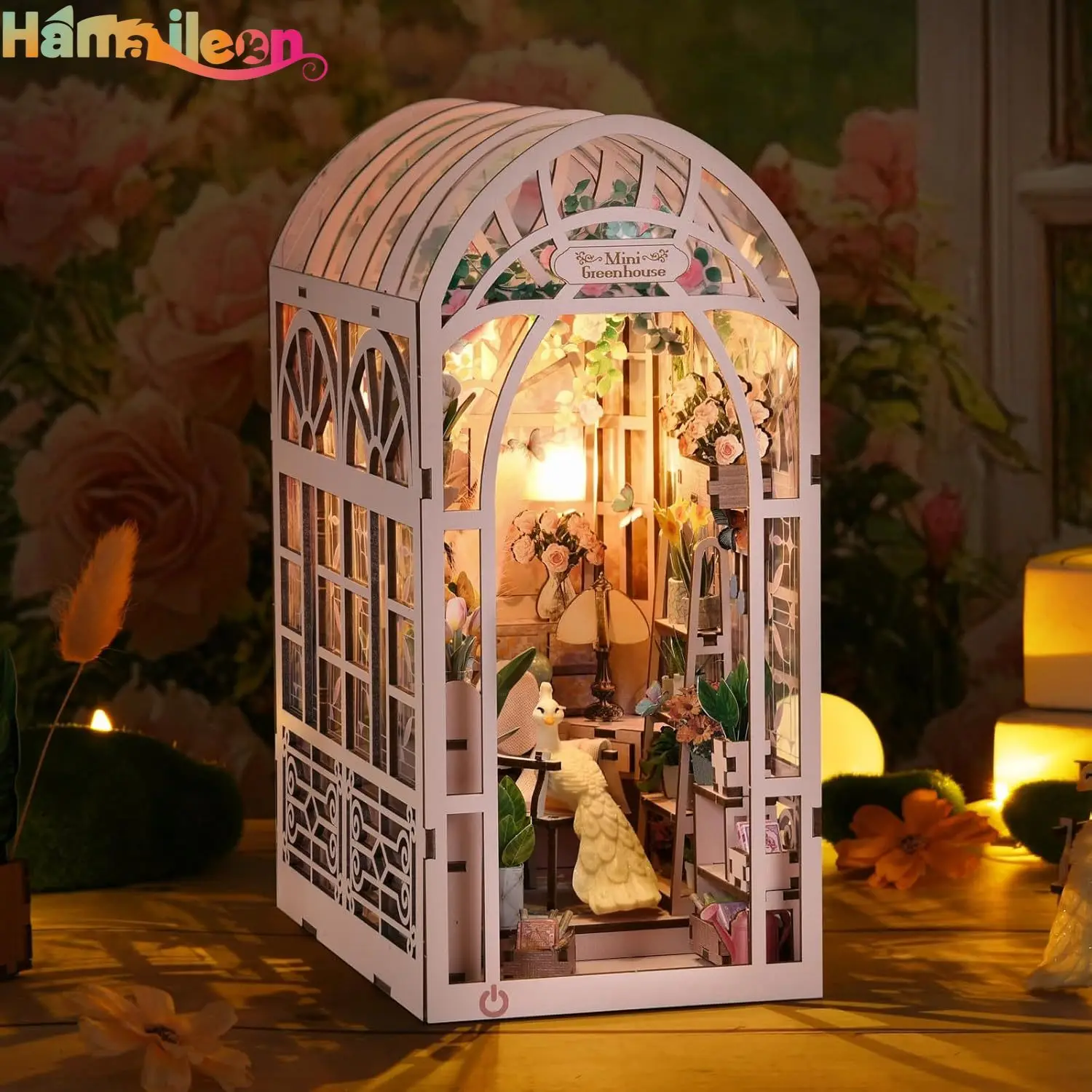 

Hamaileon Custom packaging from 600 pieces Book Nook Kits for Adults, DIY Miniature House Dollhouse Kit, Bookend Bookshelf Decor