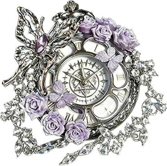 Vintage Butterfly Crystal Pocket Watch Jewelry Vintage Gothic Fob Watches Necklace Birthday Gift