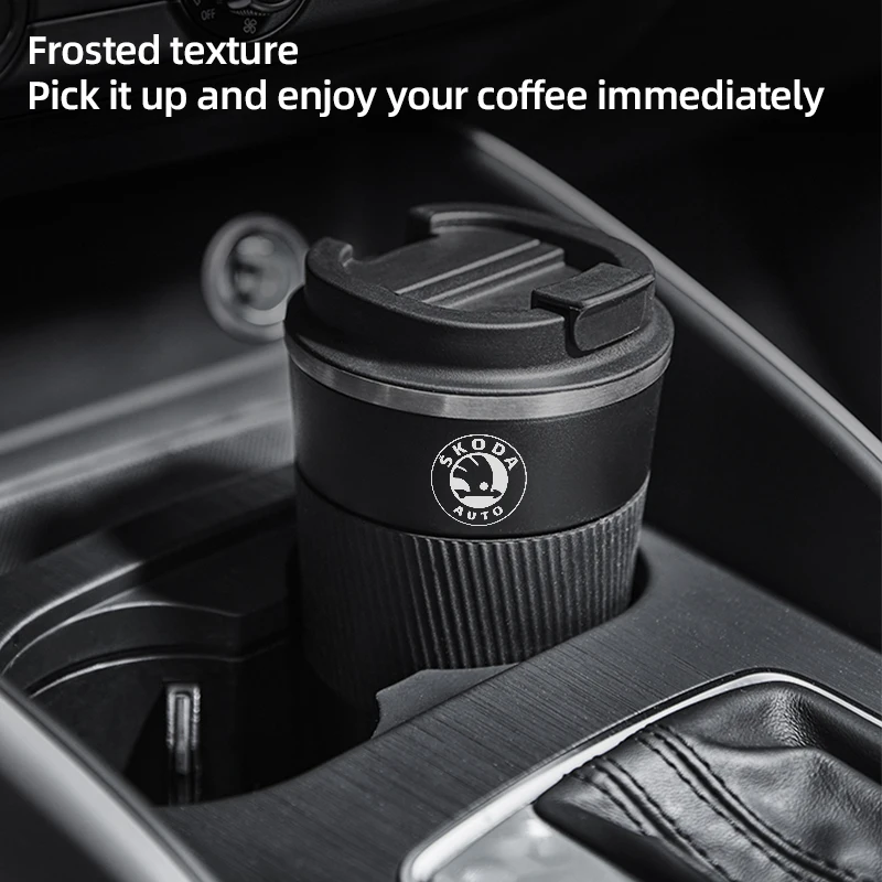 510ml stainless steel thermos for Skoda Citigo Virs Yeti Scala Roomster Kodiaq Karoq Superb kamiq Car stainless steel coffee cup