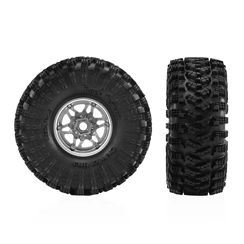 1.9 Inch Beadlock Wheels Tires 12mm Hex for TRX4 SCX10 Capra Axial SCX24 Traxxas Enduro RC Crawler Truck Upgrade Parts
