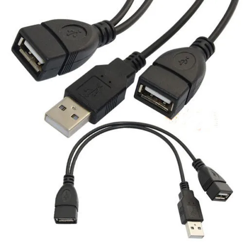 USB 2.0 cable, Y-shaped cable, USB 1/2 cable, USB 2.0 AF/AF * AM cable
