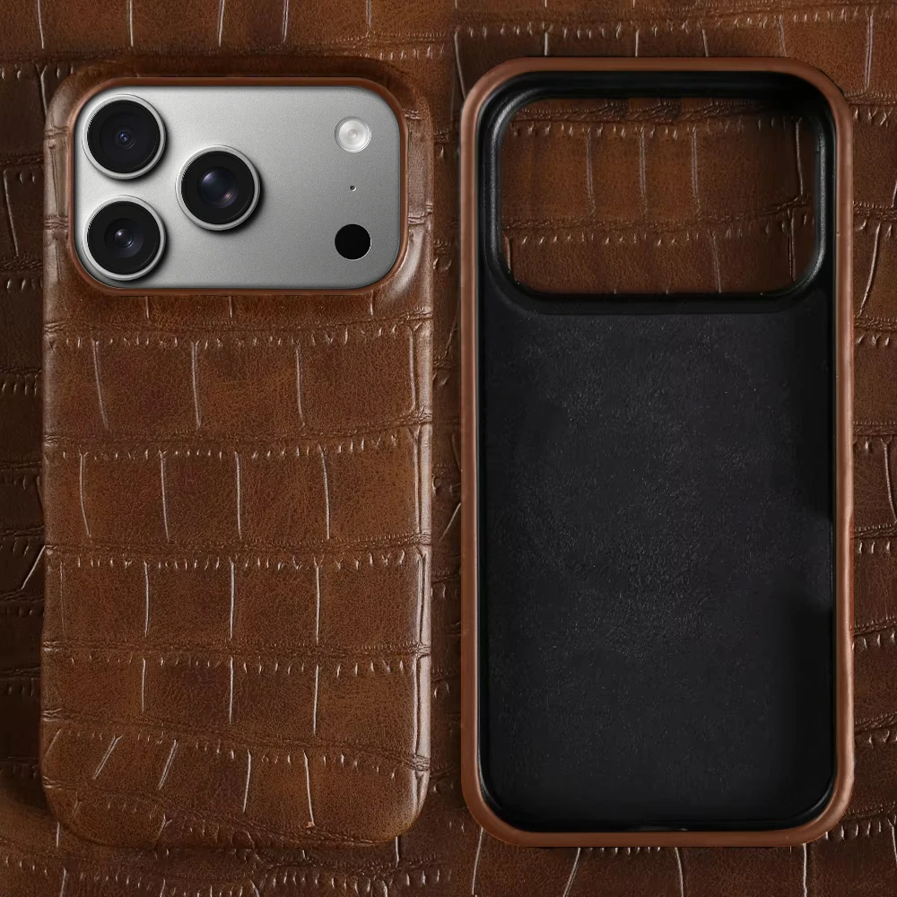

Новый роскошный чехол для телефона из крокодиловой кожи для iPhone 17, Air 16, 15, 14 Plus, 13 12, 11 Pro Max, противоударный жесткий защитный чехол для ПК