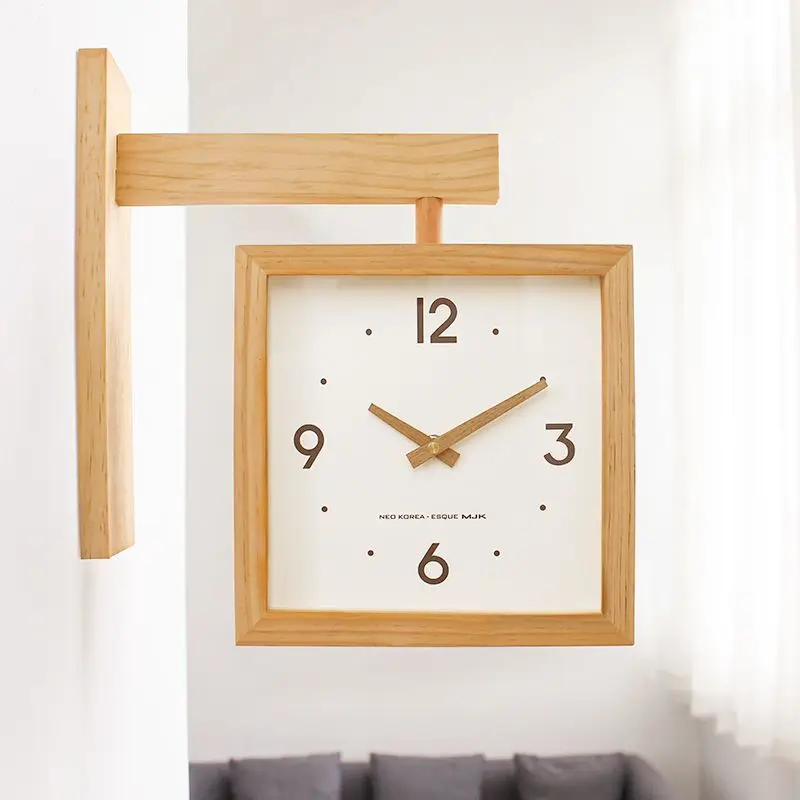 Morden Wall Clocks Wooden Retro Watches Silent Living Room Decoration Aesthetic House Accessories Interior Home Luxury Design