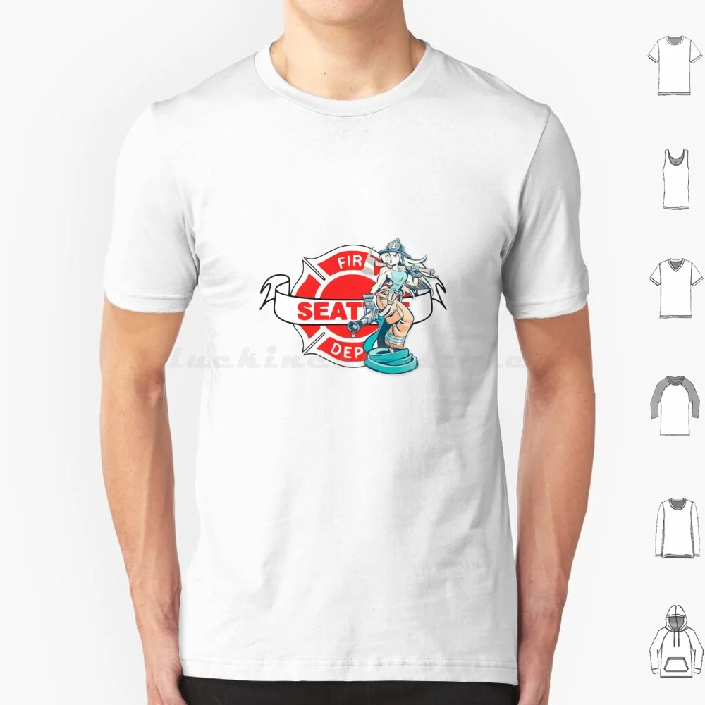Anime Fire T Shirt Big Size 100% Cotton Station 19 Seattle Fire Rainbow Save Station 19 Seattle Fire Queers Marina Maya Bishop