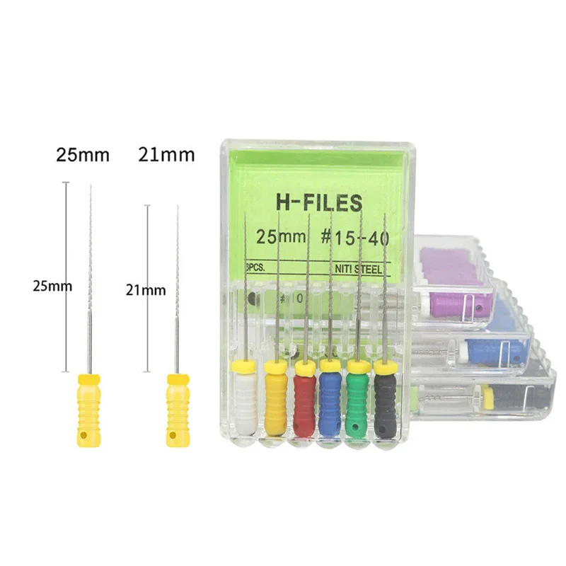 أدوات طب الأسنان قناة الجذر إندو H K ملف 21/25 مللي متر أدوات اللبية من الفولاذ المقاوم للصدأ طبيب الأسنان طب الأسنان Odontologia عدة أداة