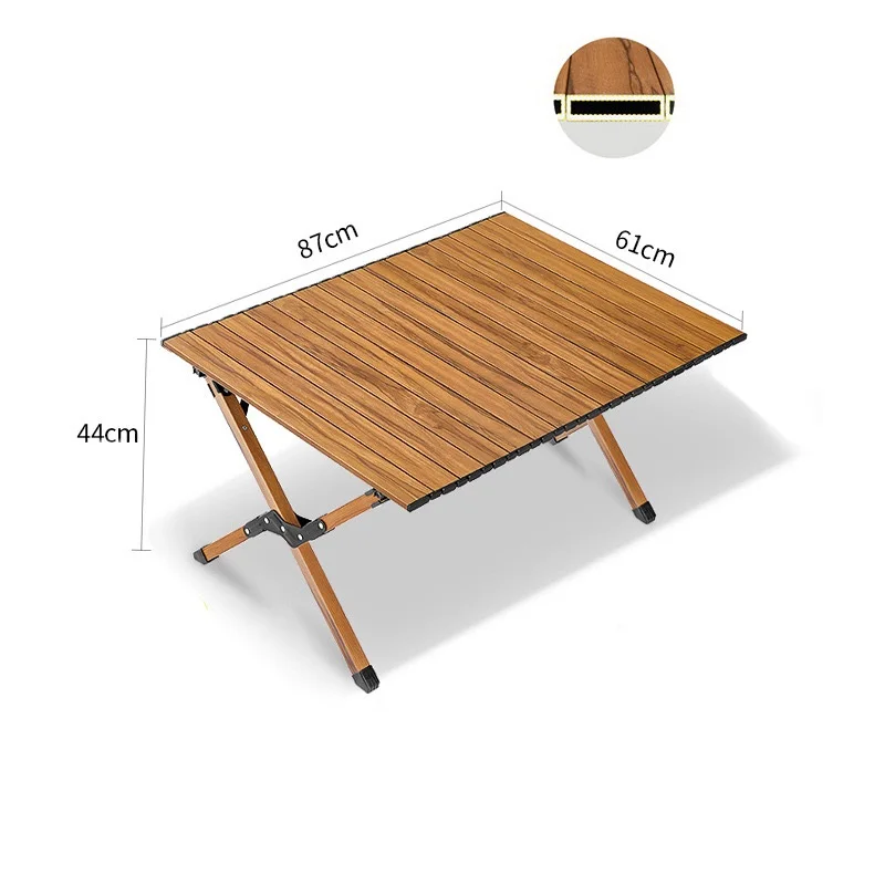 90*60CM Outdoor Folding Camping Table Thick  Aluminium Alloy Bear 150KG