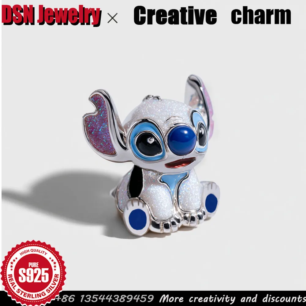 925 الفضة سحر لامعة المينا ديزني غرزة الخرز للتخصيص لسوار الأصلي مجوهرات نسائية اكسسوارات هدايا عيد الميلاد