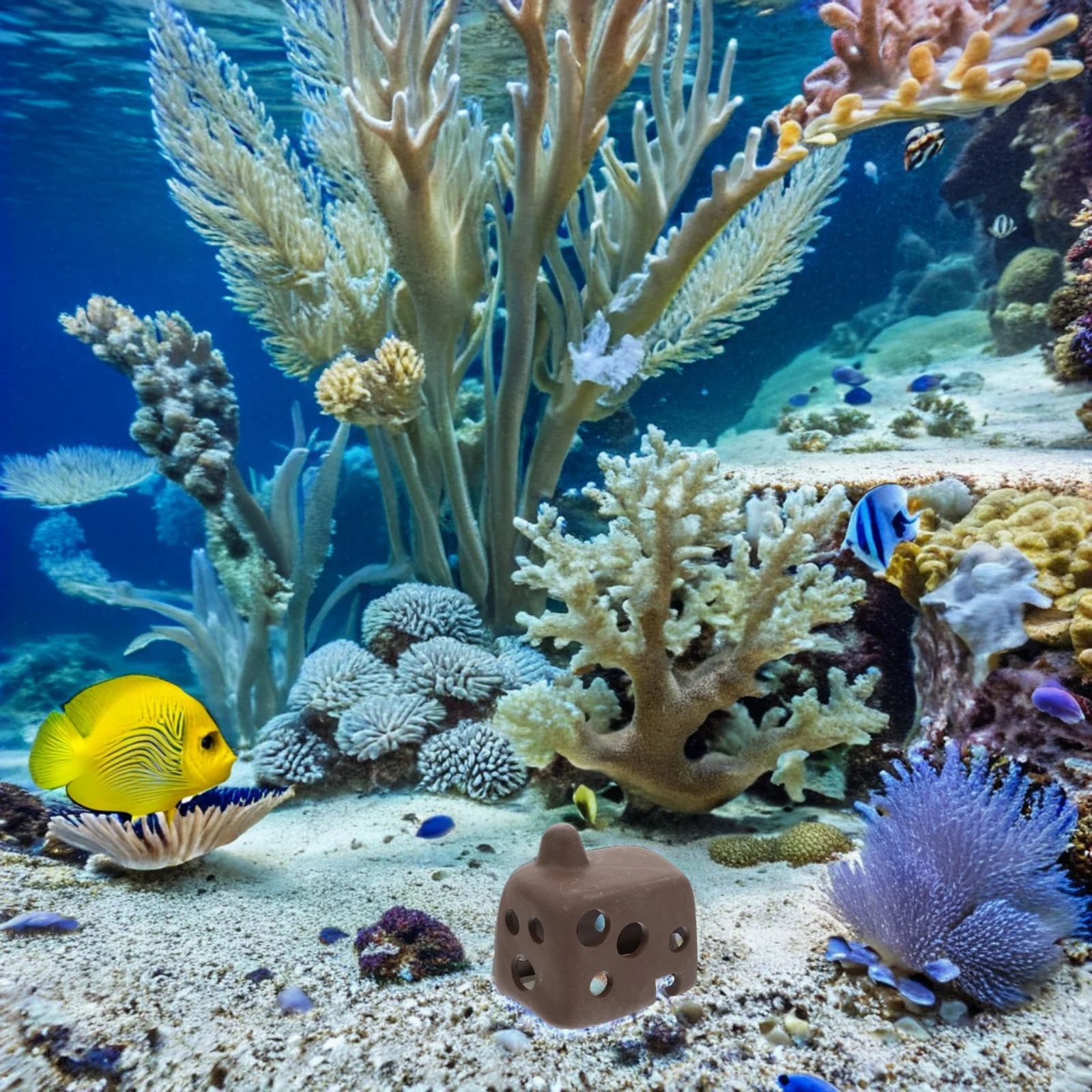 

3Pcs Aquarium Hiding Place: Realistic Fish and Shrimp Hideout Cave for Tank Decoration - Breeding Shelter for Small