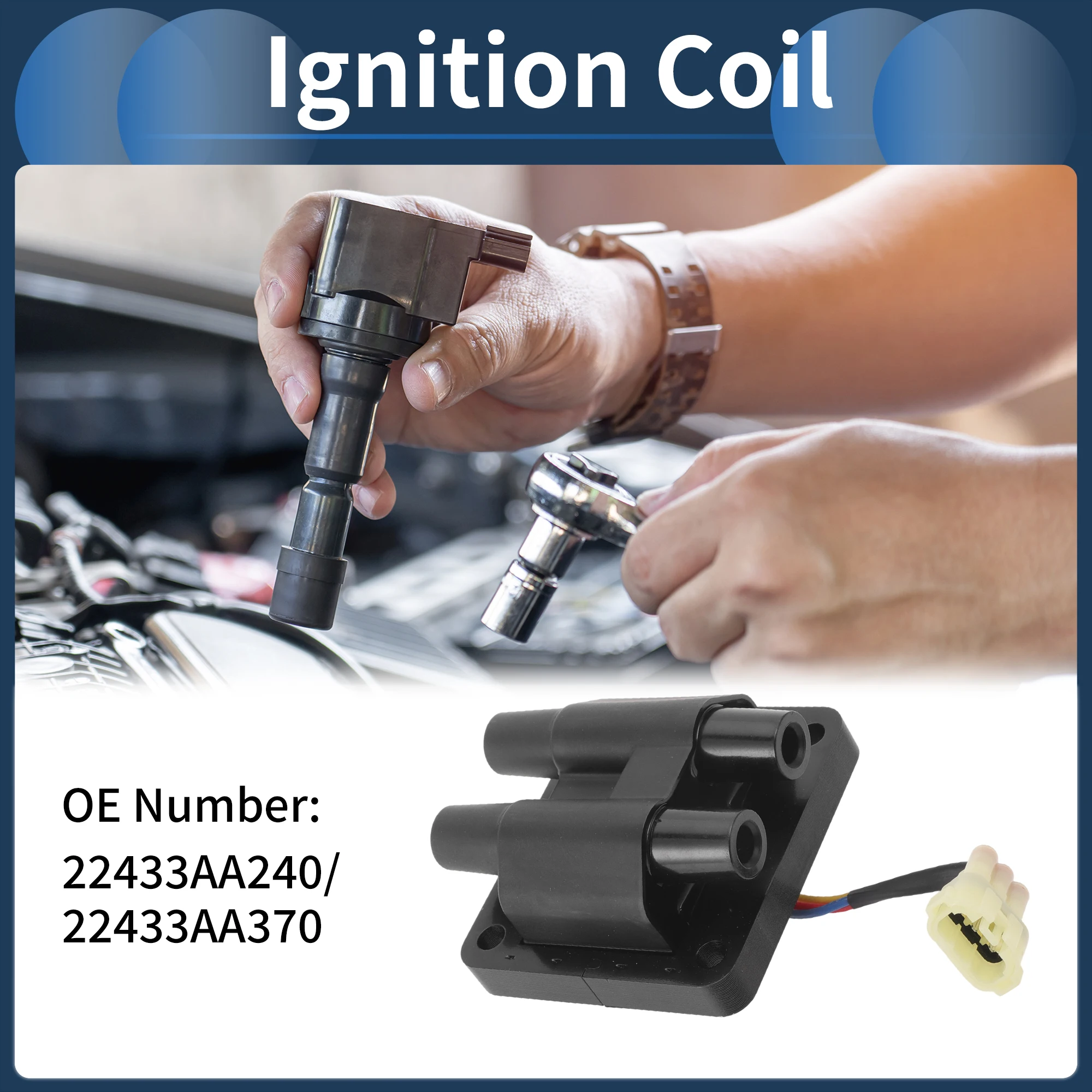 

UXCELL Ignition Coil Ignition Coil Pack No.22433AA240 for Subaru Forester H4 2.5L 1998