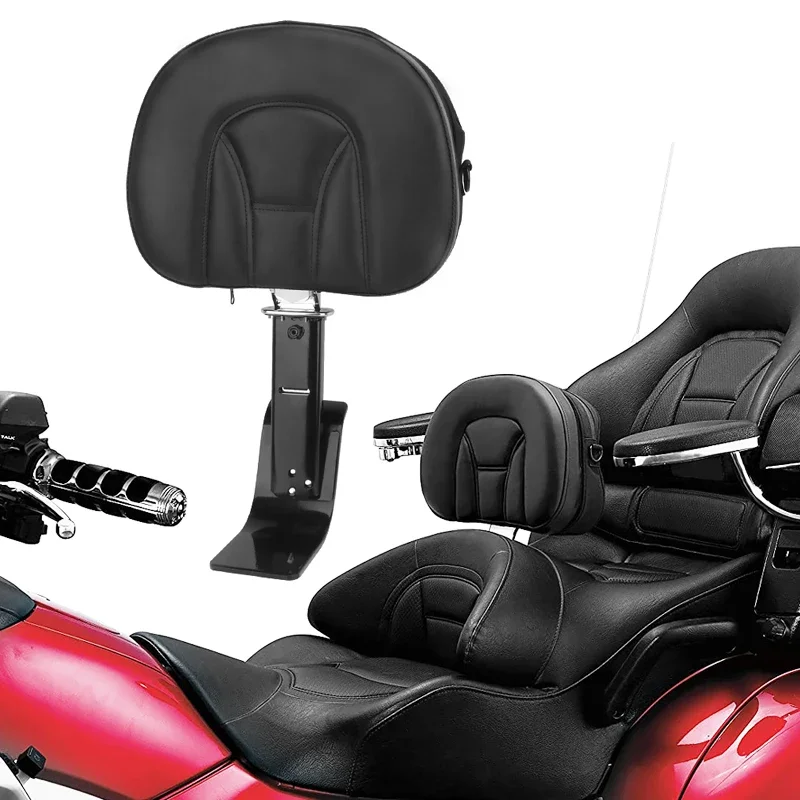 

For Honda Goldwing GL1800 2001-2017 Adjustable Motorcycle Front Plug in Driver Backrest Sissy Bar Cushion Pad Sissy Bar Pads