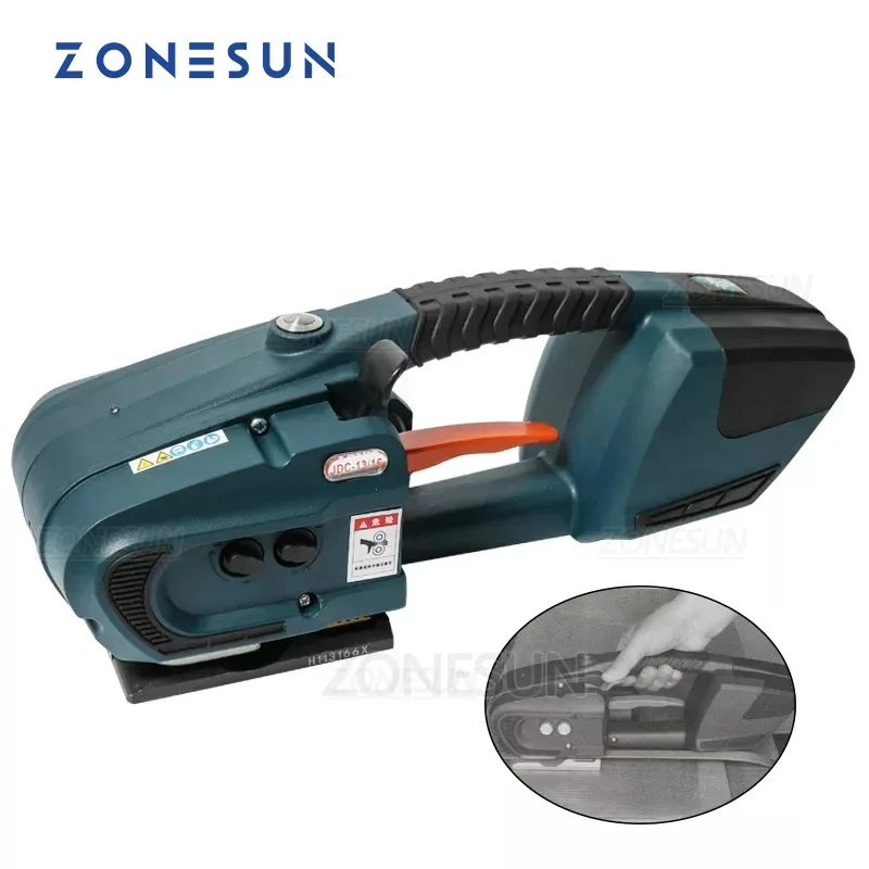 

ZONESUN JDC 13 мм-16 мм электрический сварочный инструмент для обвязки ПП/ПЭТ ремней с батарейным питанием, автоматическая термоплавкая обвязка для обвязки