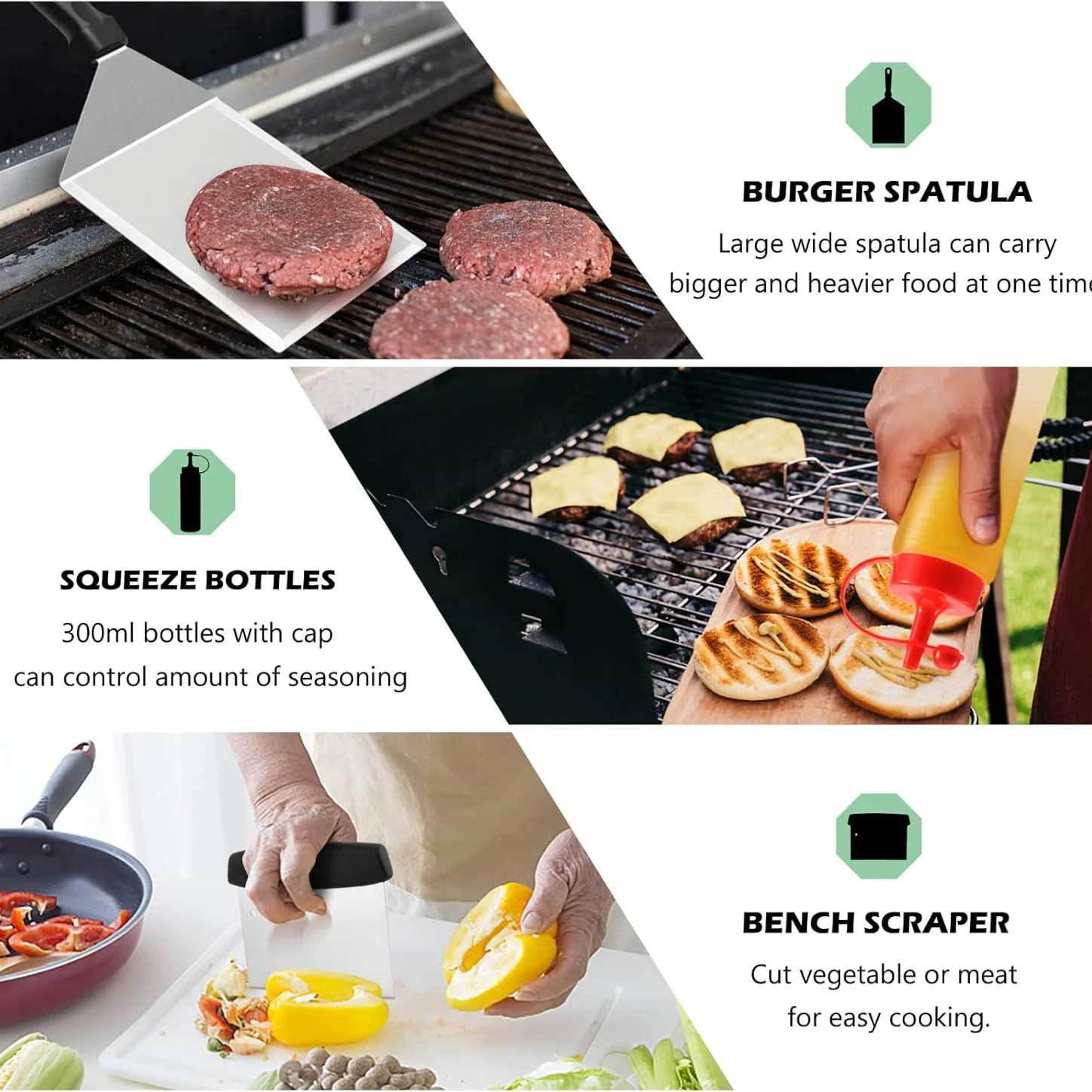 مجموعة ملحقات الشواية، أدوات شواء هيباتشي المسطحة الاحترافية، أدوات هيباتشي الاحترافية هدايا للشواء في الهواء الطلق تيبانياكي #5