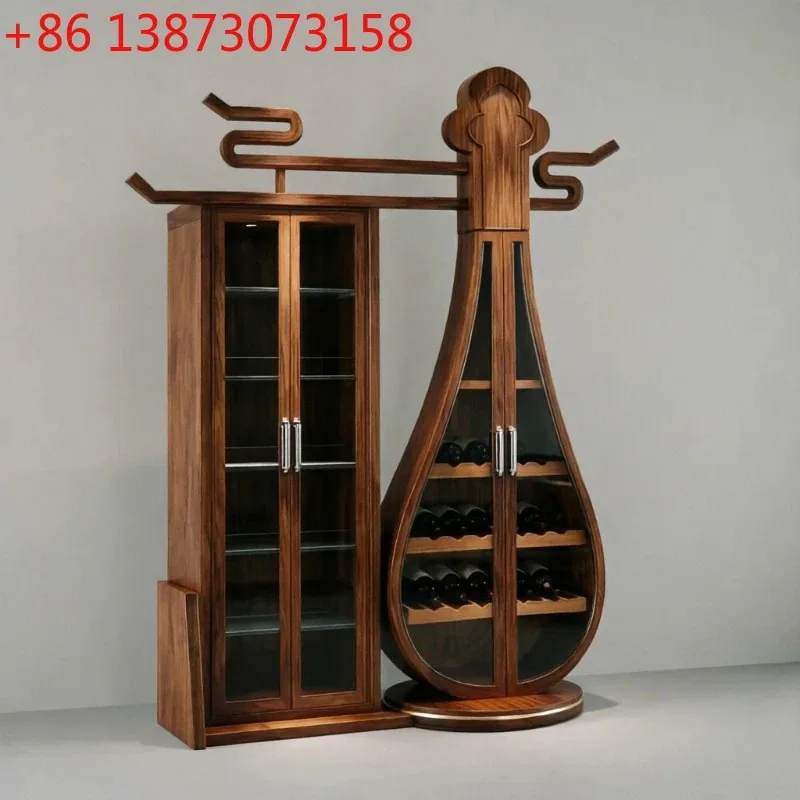 Wooden Luxury Display Cabinet Vertical Showcase Commercial Bauhaus Living Room Cabinets Glass Doors Armario Multiuso Furniture