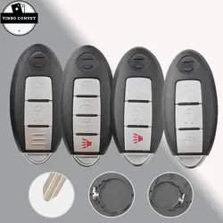 YINBO - Remote Car Key Smart Fob Shell For Nissan Altima Maxima Murano Rogue Sunny Teana Versa Sentra 2/3/4/5 Buttons