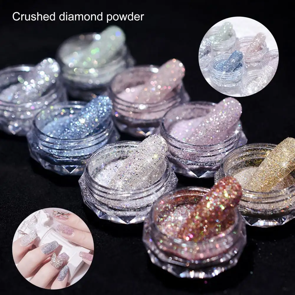 Attractive Reflective Dazzling Nail Pigment Powder DIY Nail Glitter Powder Mirror Effect Nail Glitter Powder for Craft