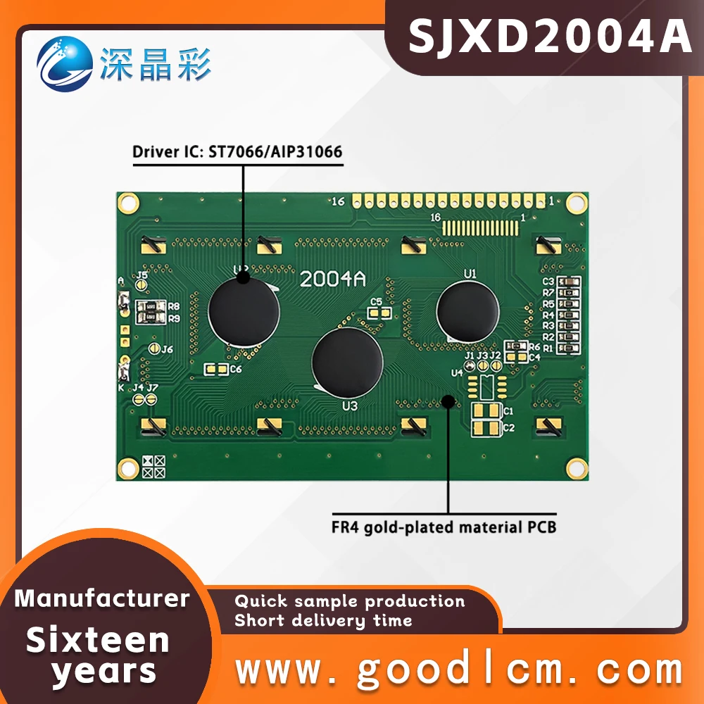 Excellent 2004 character LCM display module SJXD2004A Backlit digital screen lcd 20*4 dot matrix screen ST7066/AIP31066 drive
