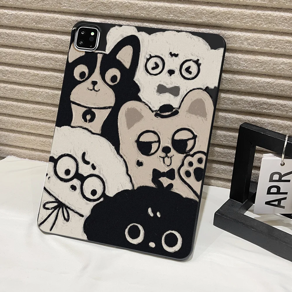 Stylish Hand Drawn Animal Tablet Case for iPad Air 13 2026 12.9inch Air 11 2026 Mini 2019 Pro 11 13 2025 Air 2 9.7 inch Shell
