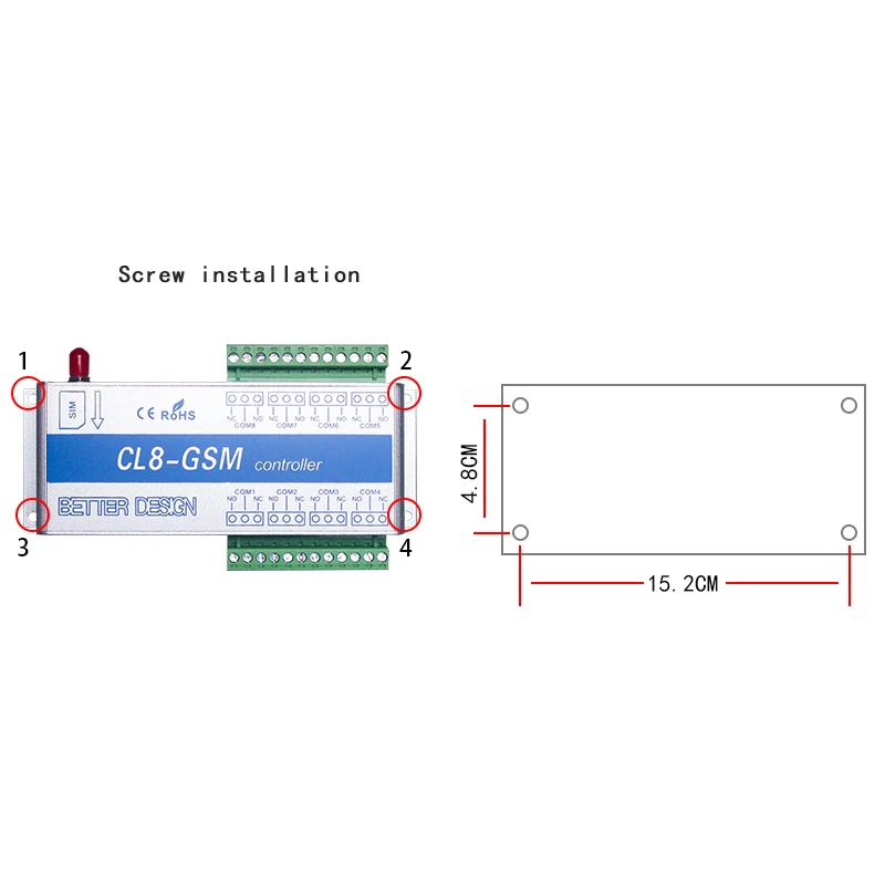 CL8-GSM interruptor de controle remoto do telefone móvel relé interruptor inteligente telefone sms interruptor de controle remoto-ue plug