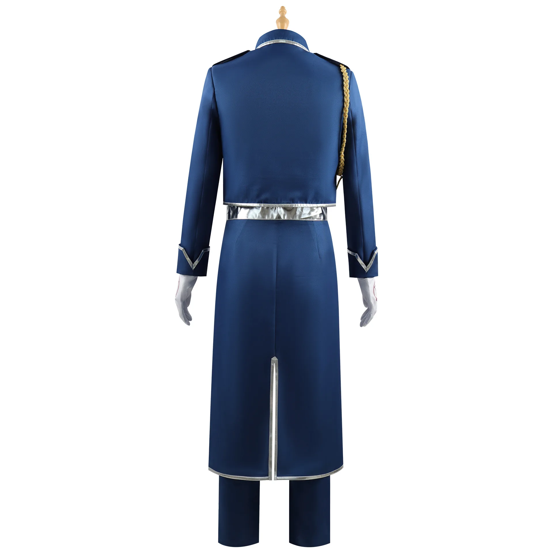 Anime Fullmetal Alchemist Roy Mustang Cosplay Costumes Wig Blue Unisex Military Uniform Halloween Brotherhood Suit Coat Pants