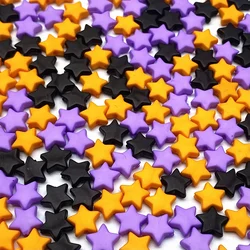 100pcs Halloween Colored Star Shaped Acrylic Beads for DIY Jewelry Making