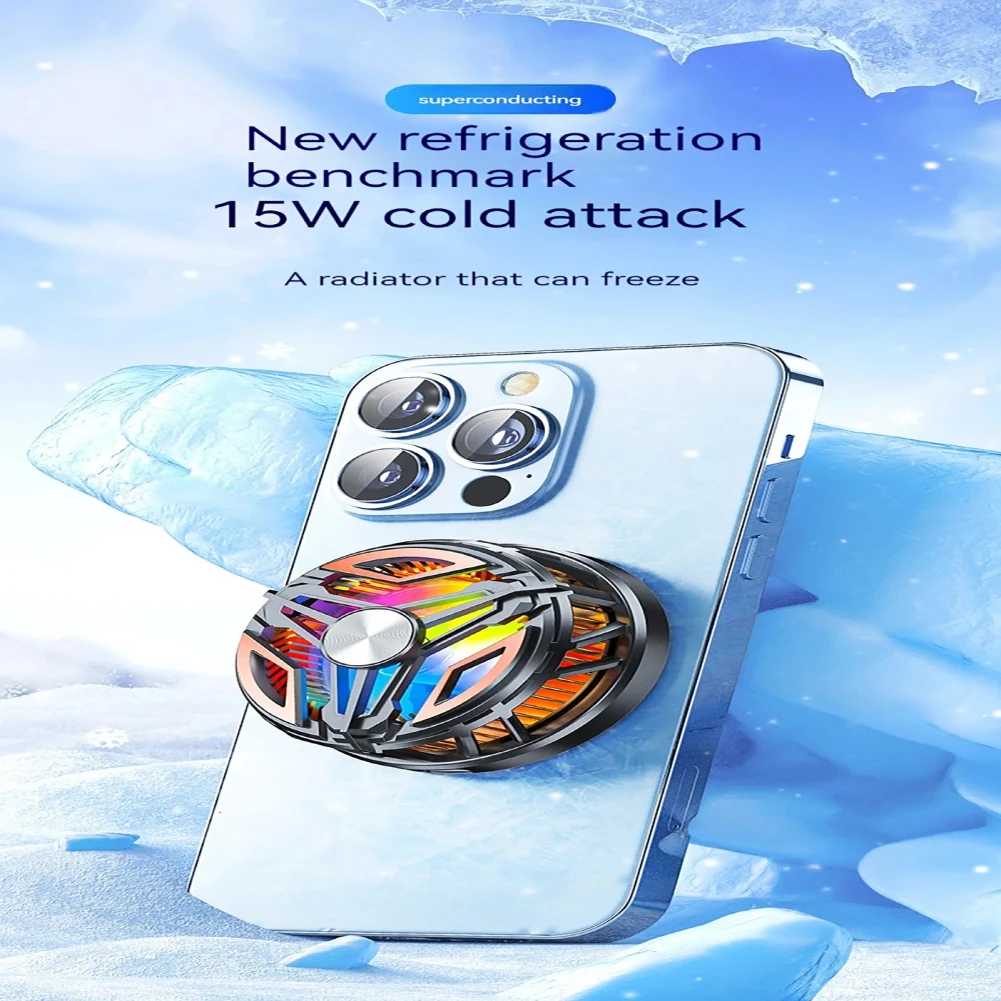 GT31 Magnetic Phone Cooler Portable Phone Semiconductor Radiator Mobile Gaming Video Streaming Phone Fan