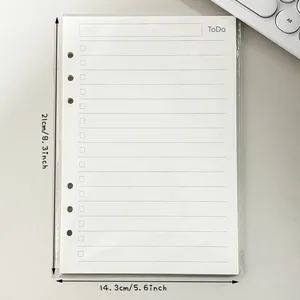 Lose Leaf Notebook für Business, A5, A6, Aufladen, Spiralbindemittel, Index auf der Seite, monatlich, wöchentlich, eine Ausführungsliste, Papier -Schreibwaren, 45 Blätter 8 Hauptverkäufe dekoriertes Fichary -Blatt - №4