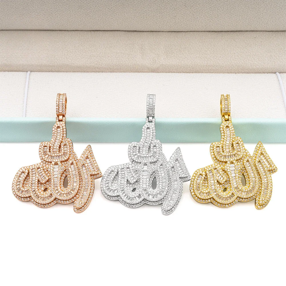 

925 Silver Moissanite Pendant Hip Hop(without chain)