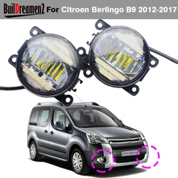 2IN1 Function Car Front Canbus LED Fog Light with DRL Daylight Accessories For Citroen Berlingo B9 2012 2013 2014 2015