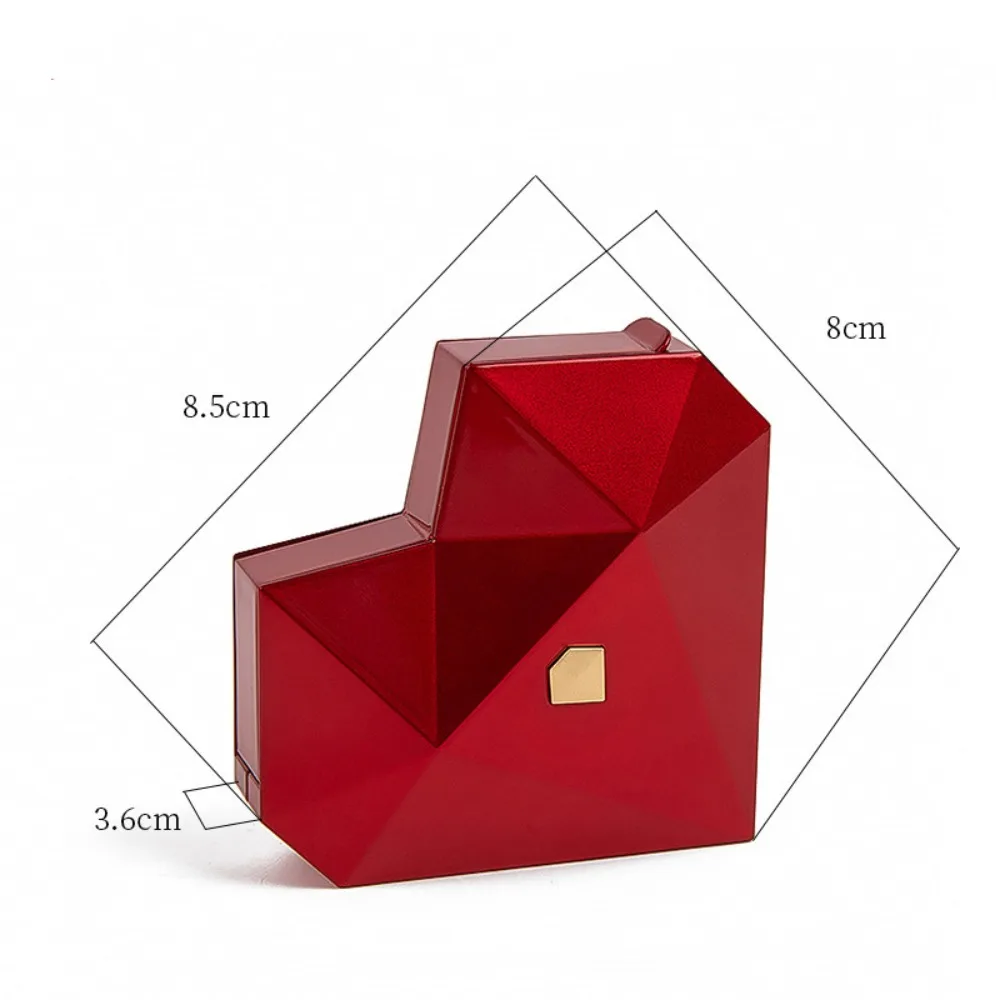 Heart Shaped Diamond Ring Box Automatic Pop-up Portable Jewelry Storage Display Case Jewelry Storage Box For Girl Wedding