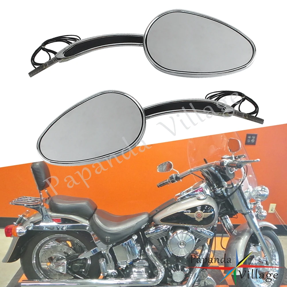 

Мото зеркала заднего вида боковые зеркала на руль для Harley Street Electric Sportster Dyna VRSC Tri Glide CVO 1997-Later
