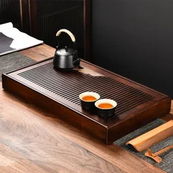 Solid Wood Tea Tray Drainage Water Storage Kungfu Tea Set Drawer Tea Board Dining Table Chinese Tea Ceremony Tools Wood Tray