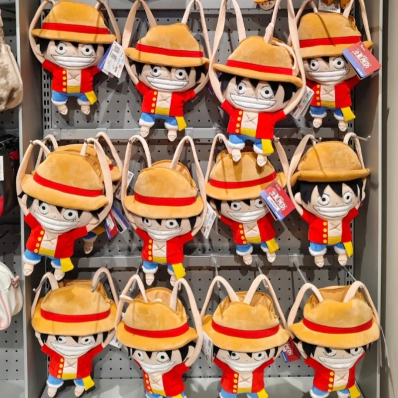 Bilibili Goods Bemoe One Piece Luffy Official Authentic Plush Crossbody Shoulder Bag For Anime Lovers Daily Outdoor Use