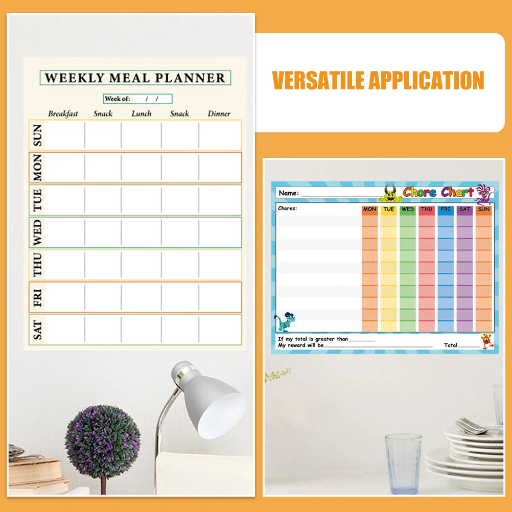 2 قطعة مخططات سلوك الأطفال الجافة المسح الذاتي لاصق السبورة مكافأة الملصقات للفصول الدراسية المنزل قابلة لإعادة الاستخدام تتبع المسؤولية