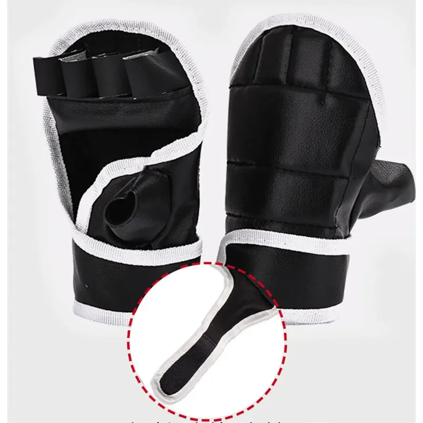 قفازات الملاكمة الرياضية ، الكيك بوكسينغ ، دفاع نصف الإصبع MMA