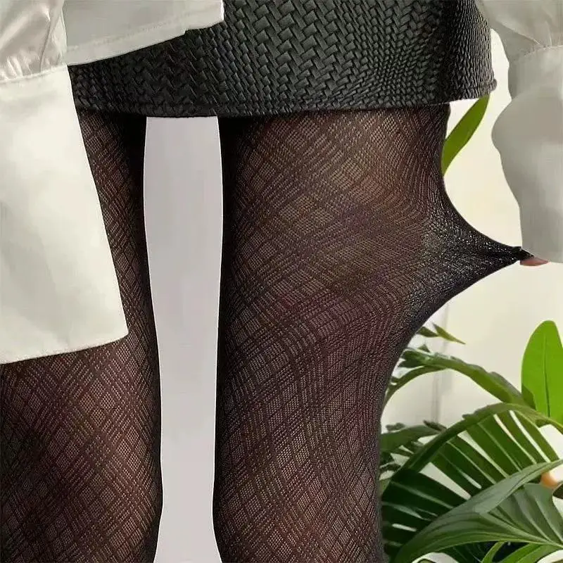 جوارب داخلية عالية الشفافية باللون الأسود للنساء؛ جوارب طويلة عصرية للحفلات والملابس اليومية
